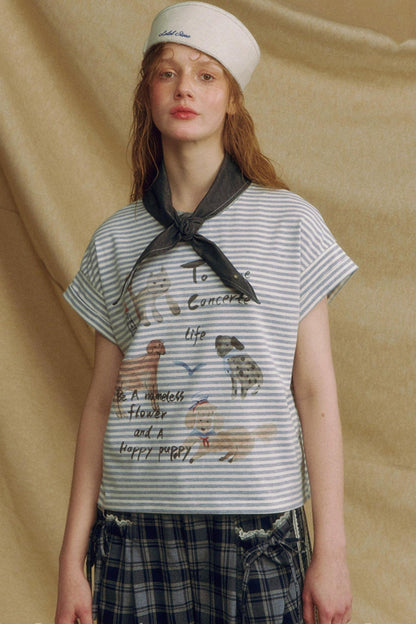 Casual Crewneck Printed T-Shirt