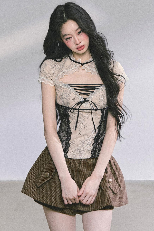 Autumn Lace Waist Top