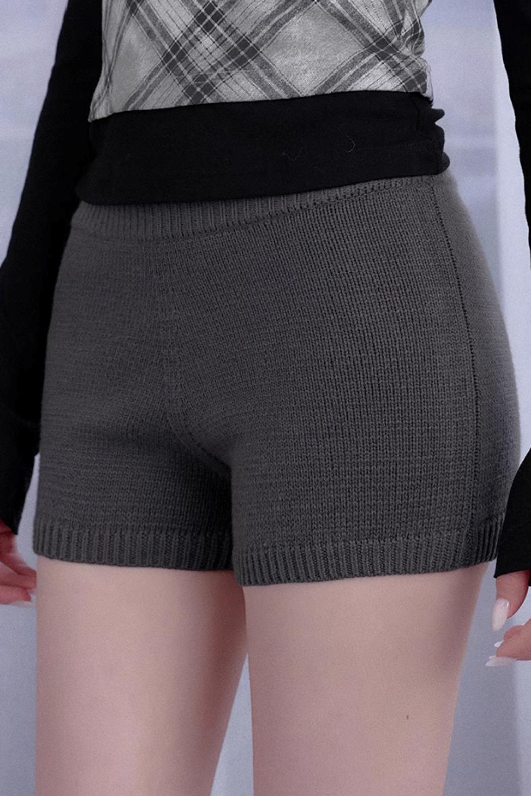 Gray Rhombus Sweater Skirt