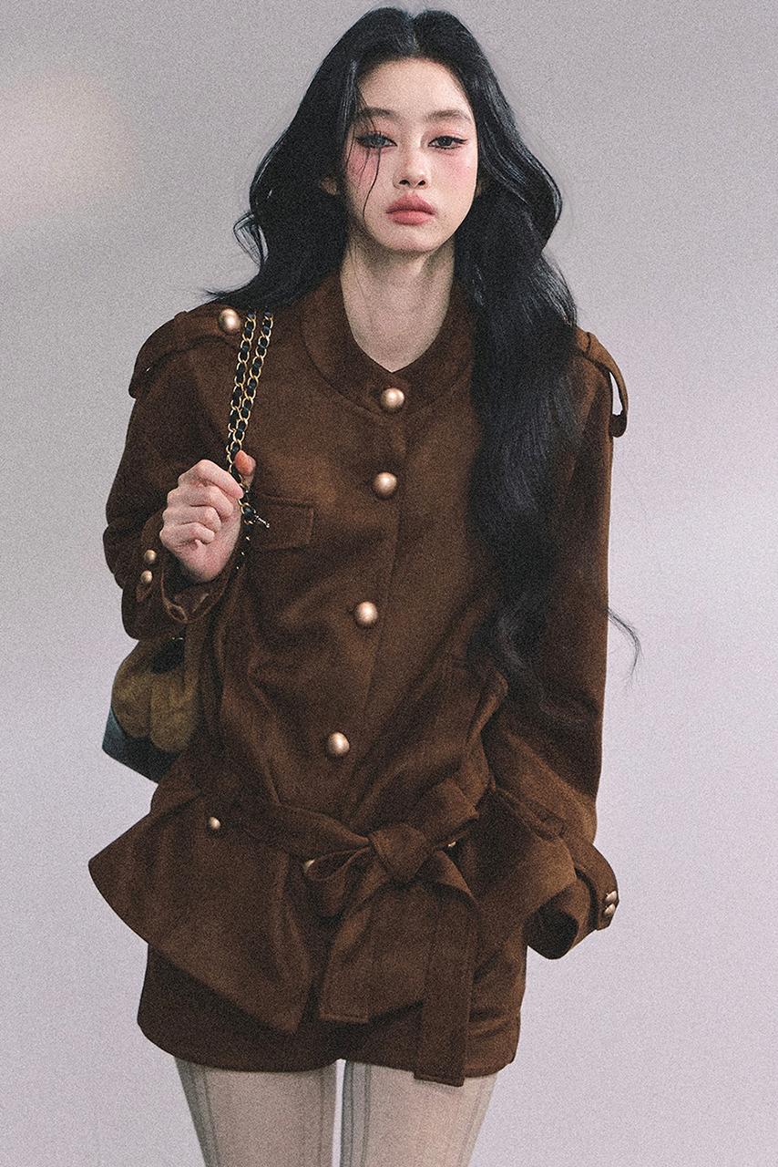 Golden Suede Womens Autumn Jacket Set-Up