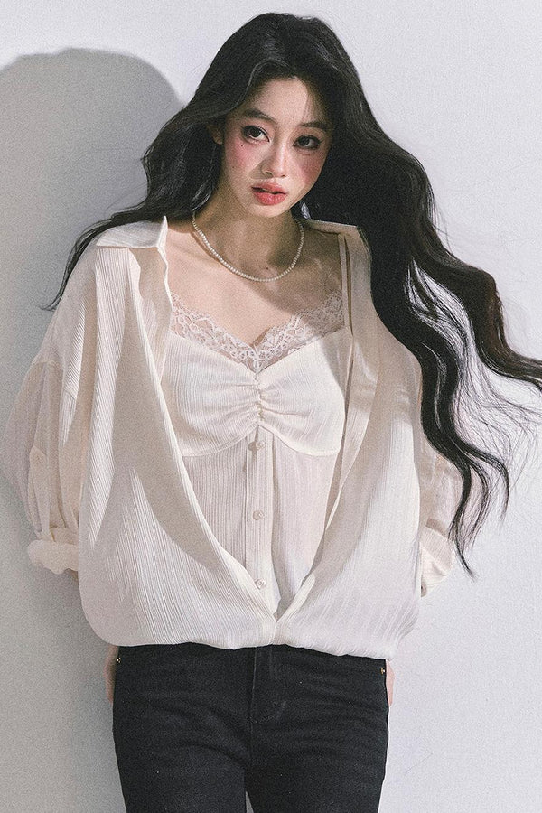 French Lace Womens Top