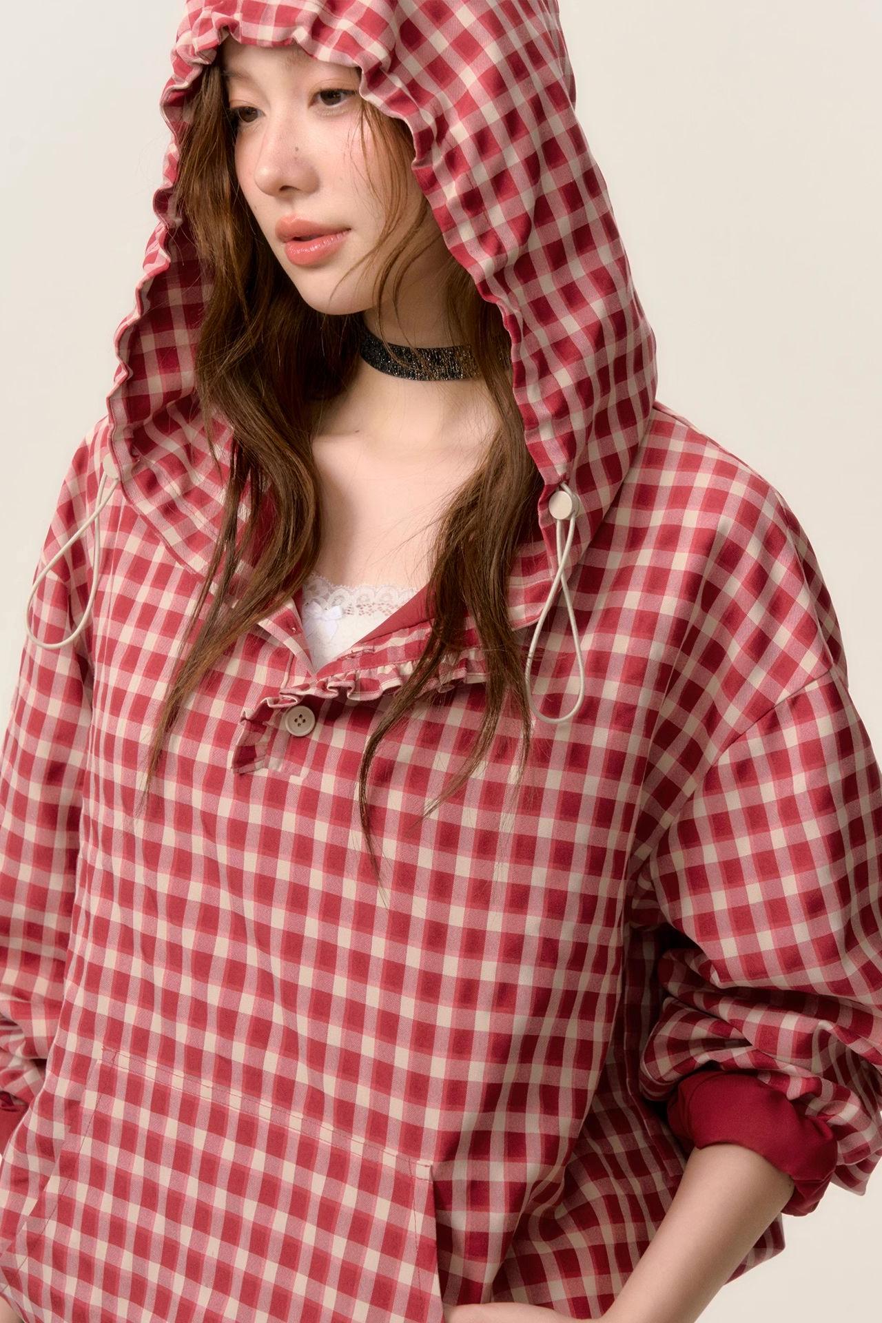 Spring Plaid Hoodie