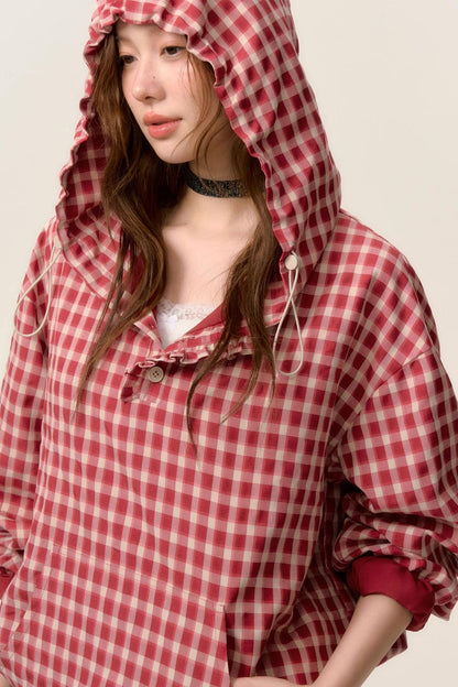 Spring Plaid Hoodie