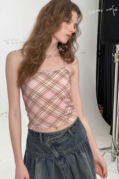 Retro Spice Girls Plaid Camisole