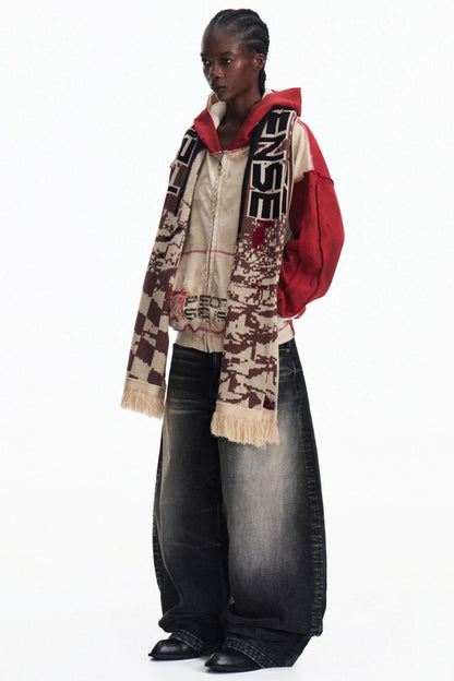 Racing Jacquard Knit Snood