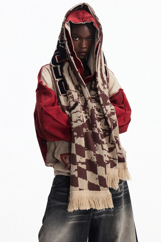 Racing Jacquard Knit Snood