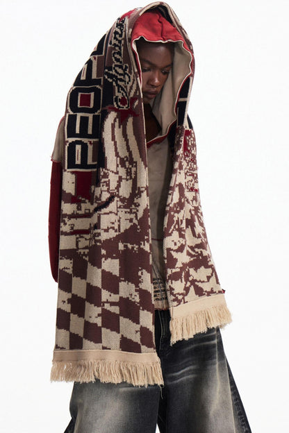 Racing Jacquard Knit Snood