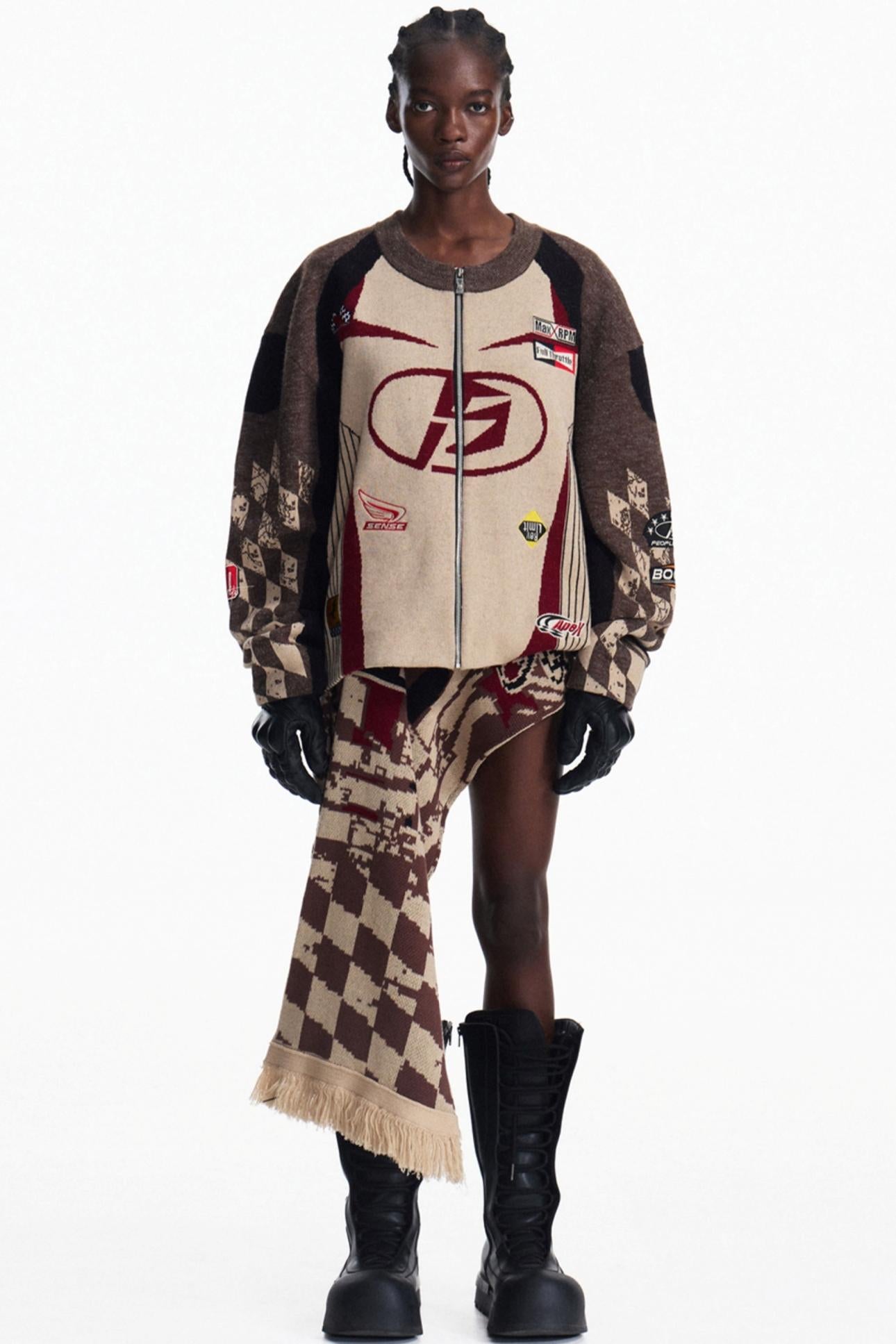 Racing Jacquard Knit Snood