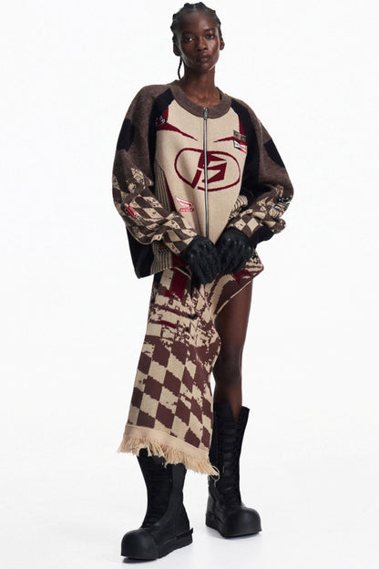 Racing Jacquard Knit Snood