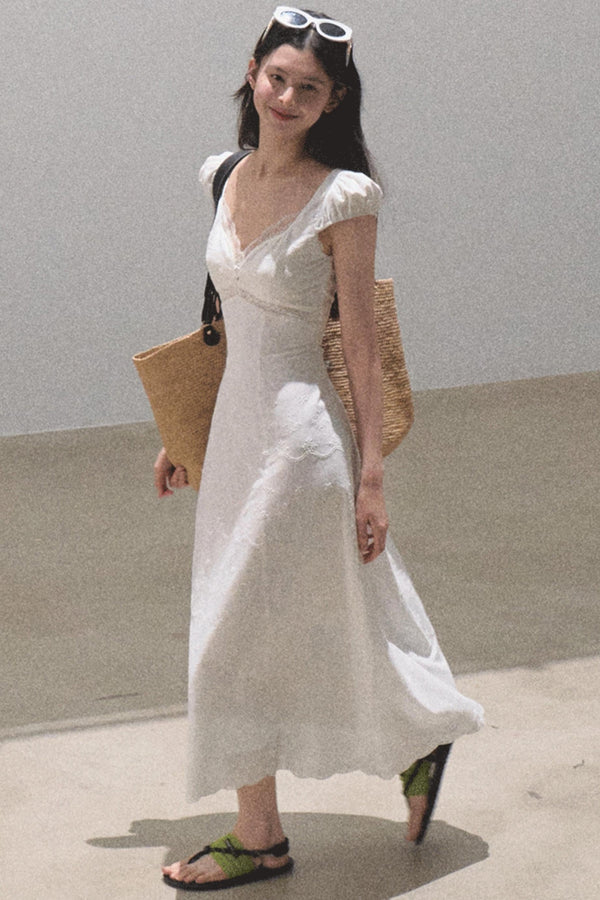 Bohemian Floral Embroidered Dress