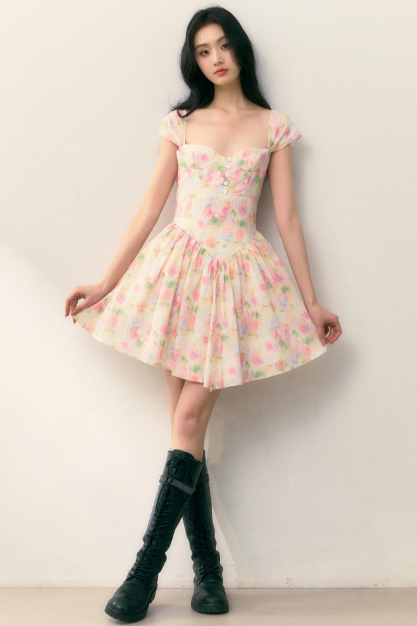 Floral Charm Wrap Dress