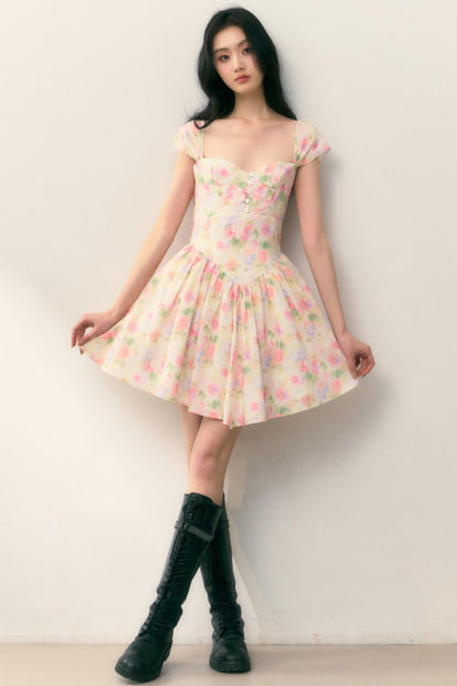 Floral Charm Wrap Dress