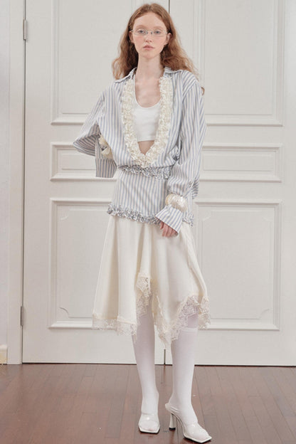 Wandering Blue Striped Blouse