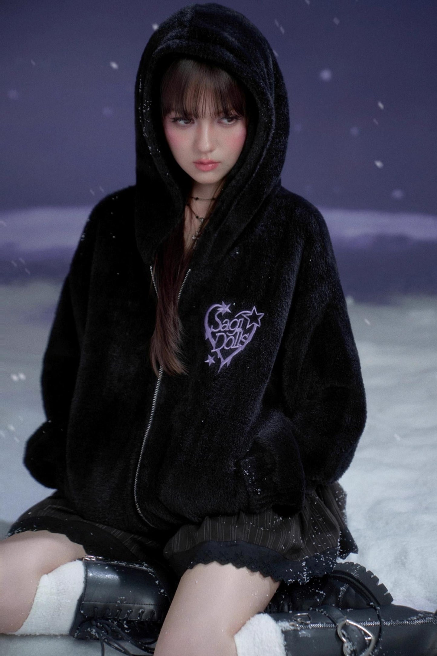 Embroidered Mink Velvet Jacket