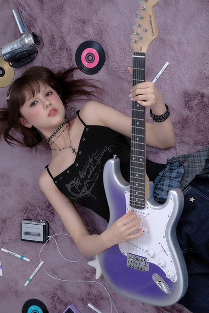 Fighting Spirit Plaid Slip Top