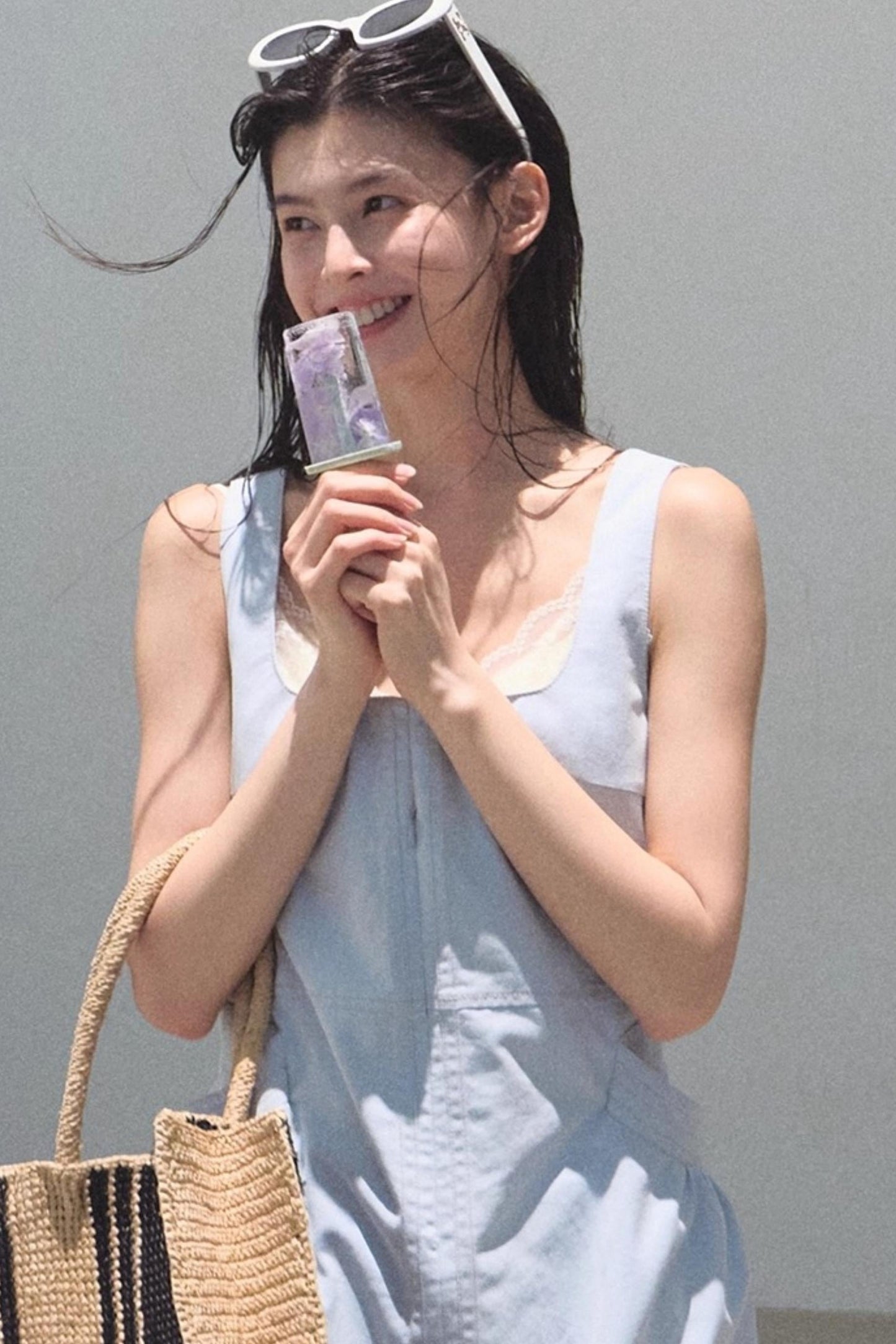 Clear Sky Sleeveless A-Line Dress