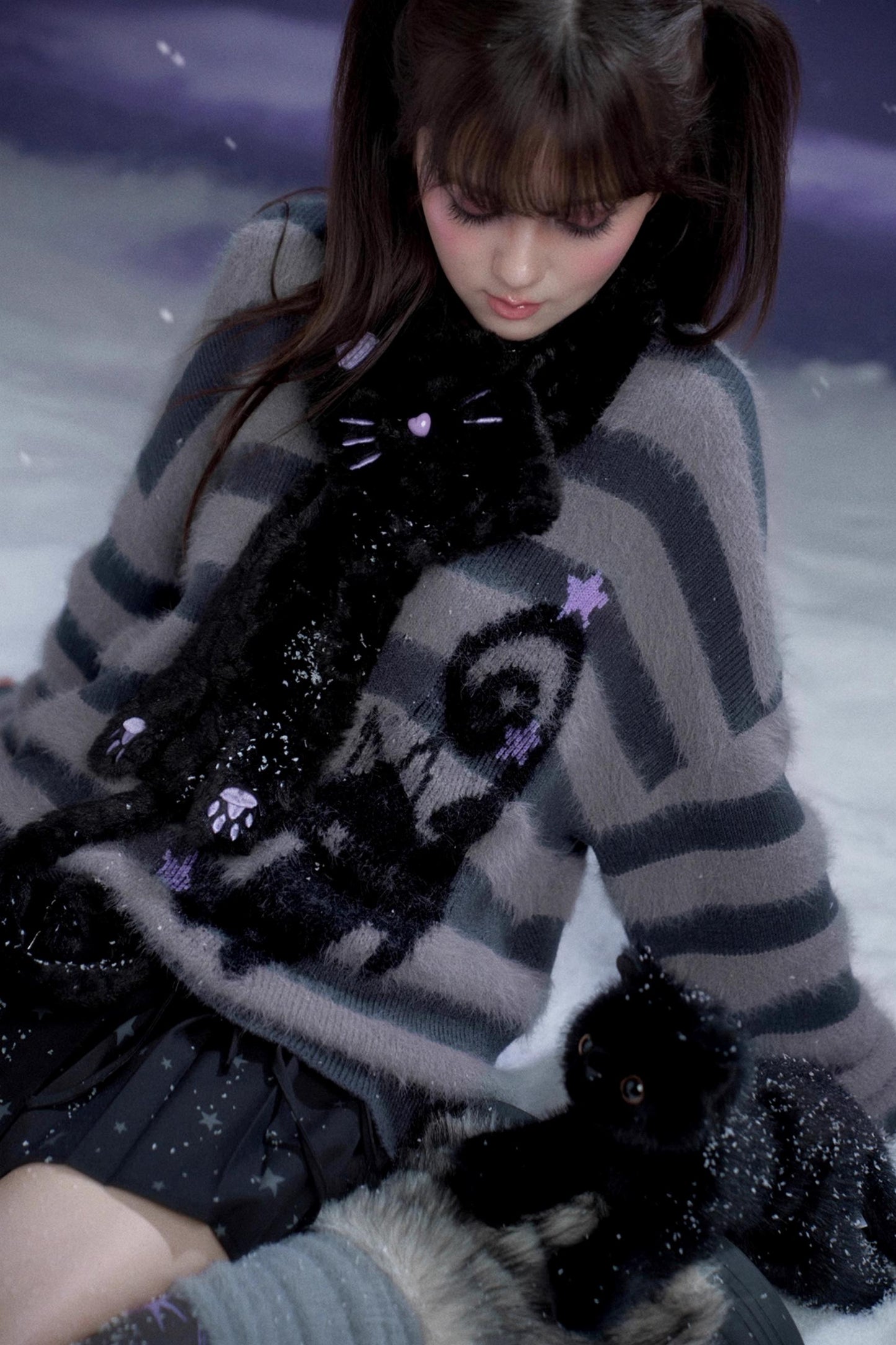 Energetic Striped V-Neck Top