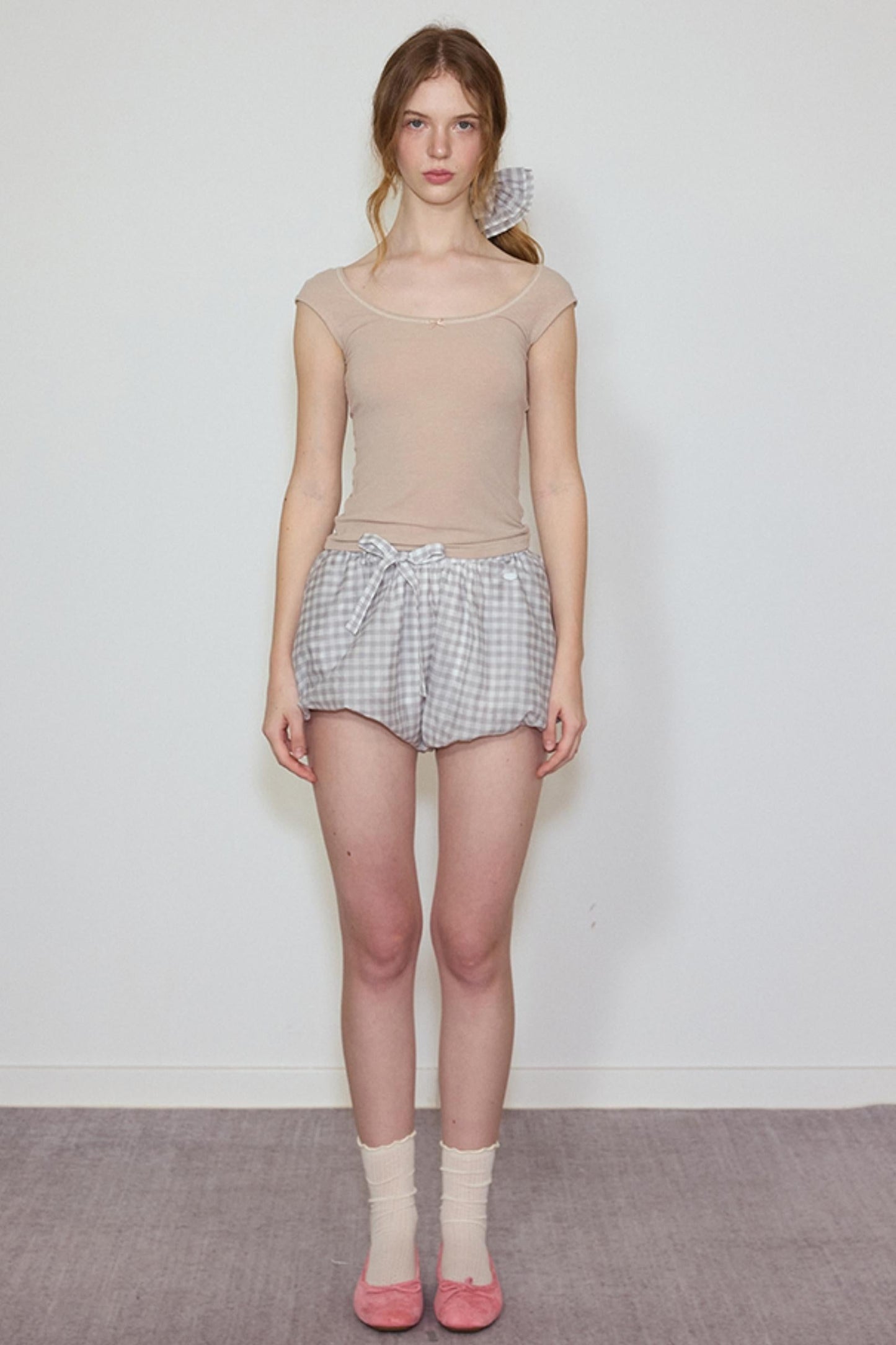 Plaid Silk Blend Suspender Set-Up