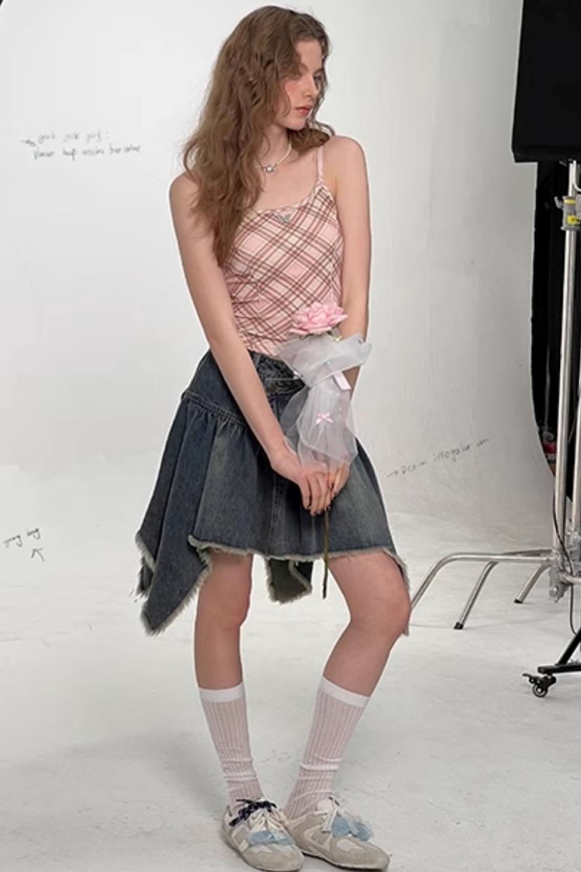 Retro Spice Girls Plaid Camisole