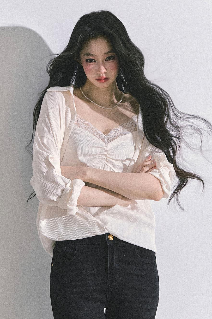 French Lace Womens Top