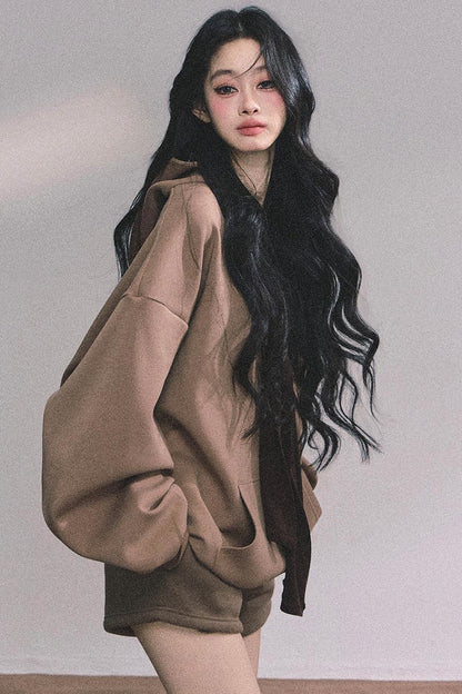 Autumn Hooded Three-Piece Set-Up