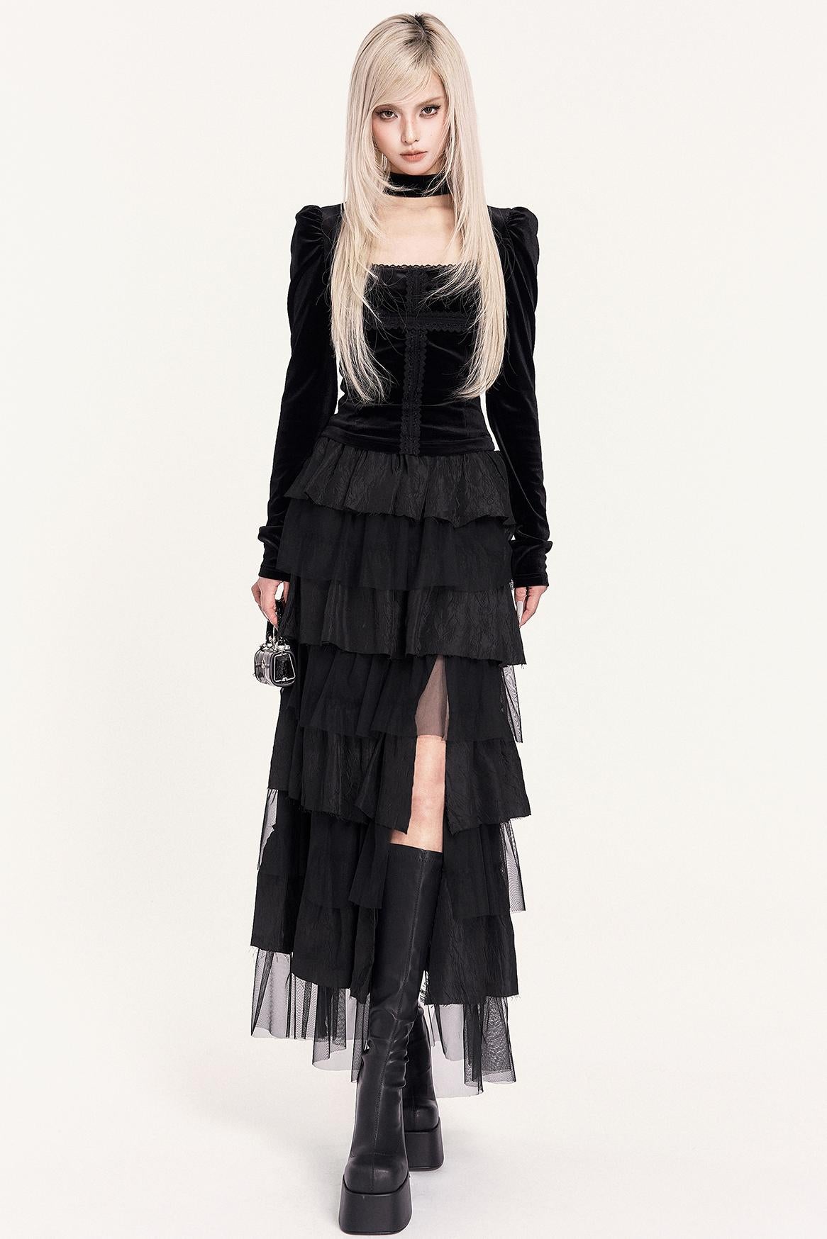 Chasing Light Mesh Cake Skirt