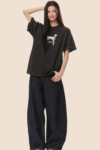 Dalmatian Print Crew Neck T-Shirt