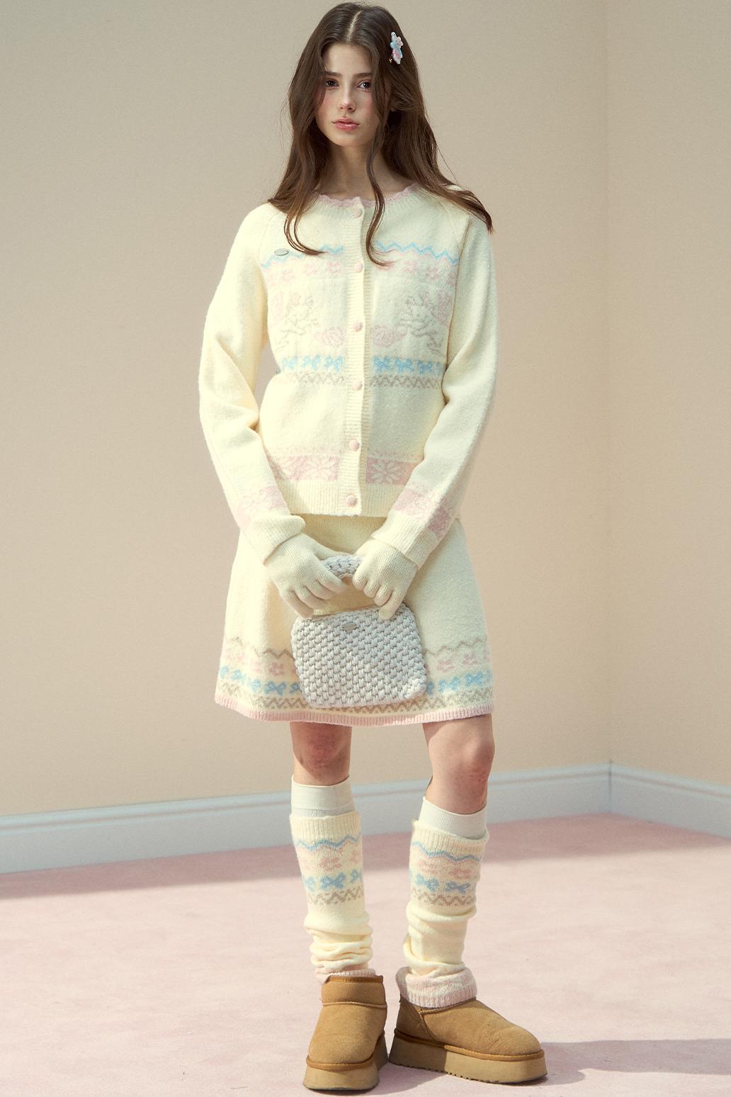 Vintage Grey Knitted Leg Cover