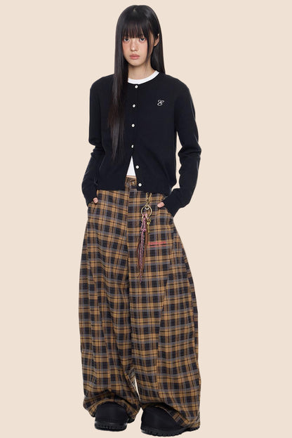 À carreaux Laineen Pantalon