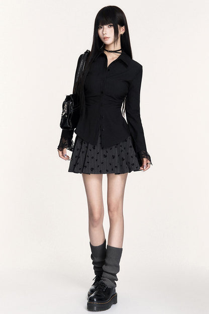 Dark Striped Long Sleeve Shirt