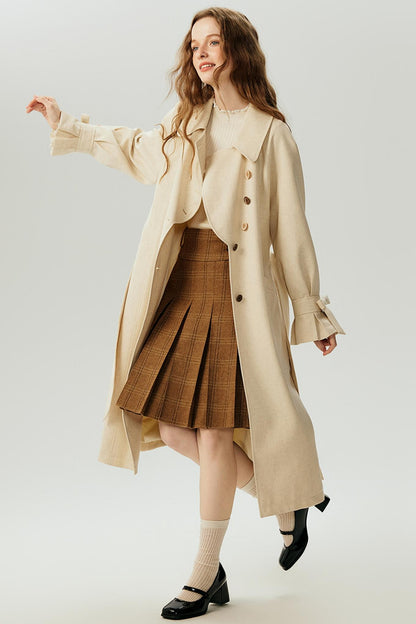Long Lace-Up Trench Coat