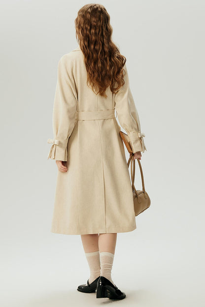 Long Lace-Up Trench Coat