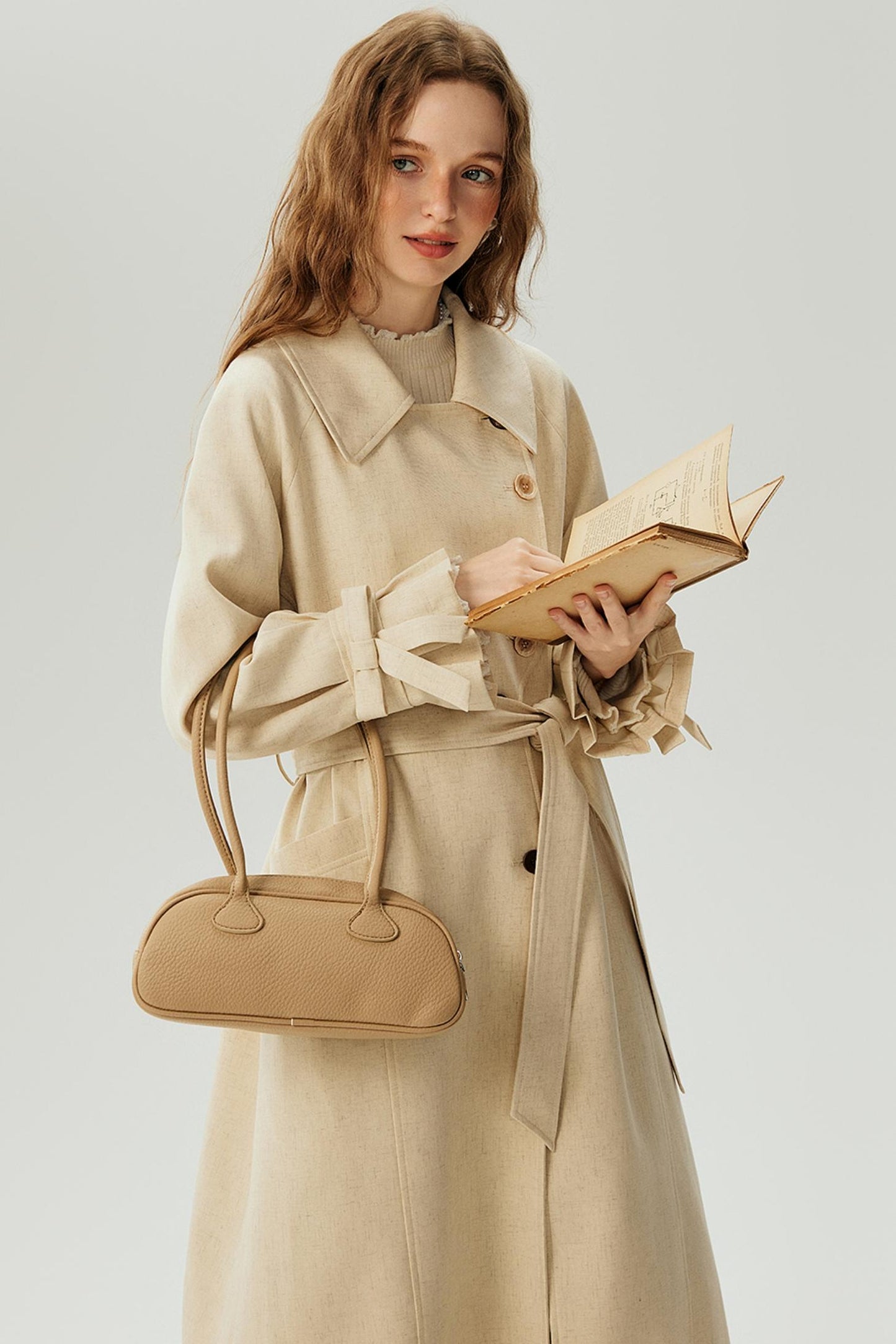 Long Lace-Up Trench Coat