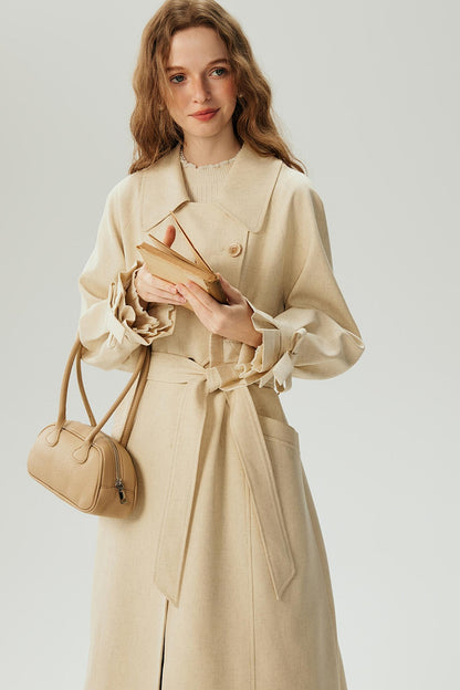 Long Lace-Up Trench Coat