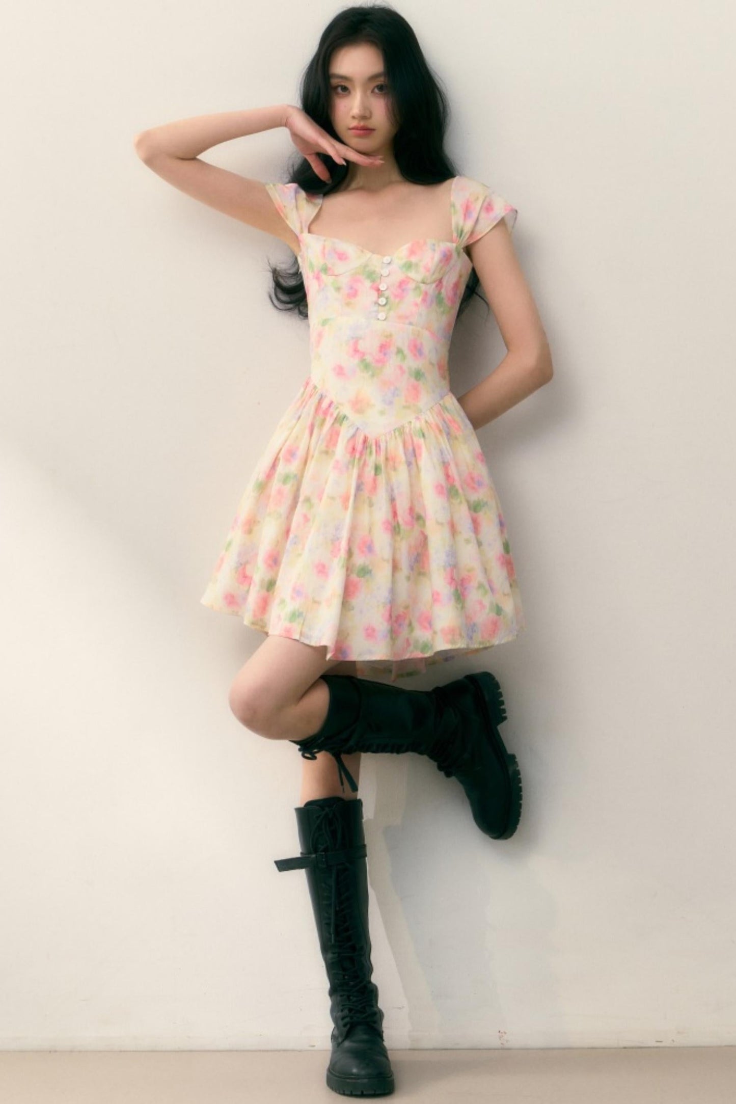 Floral Charm Wrap Dress