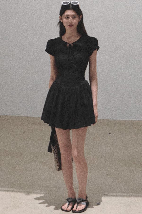 Lovefall Embroidered Cotton Tea Dress