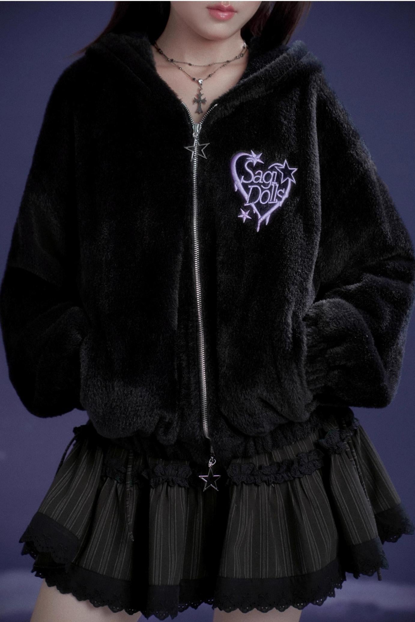 Embroidered Mink Velvet Jacket