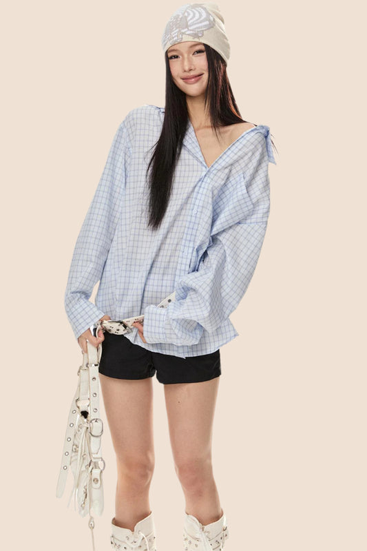 Loose Fit Double-Collar Shirt