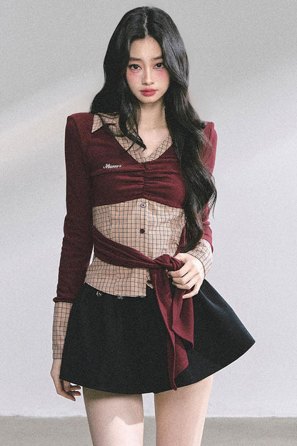 Sweet Strawberry V-Neck Top