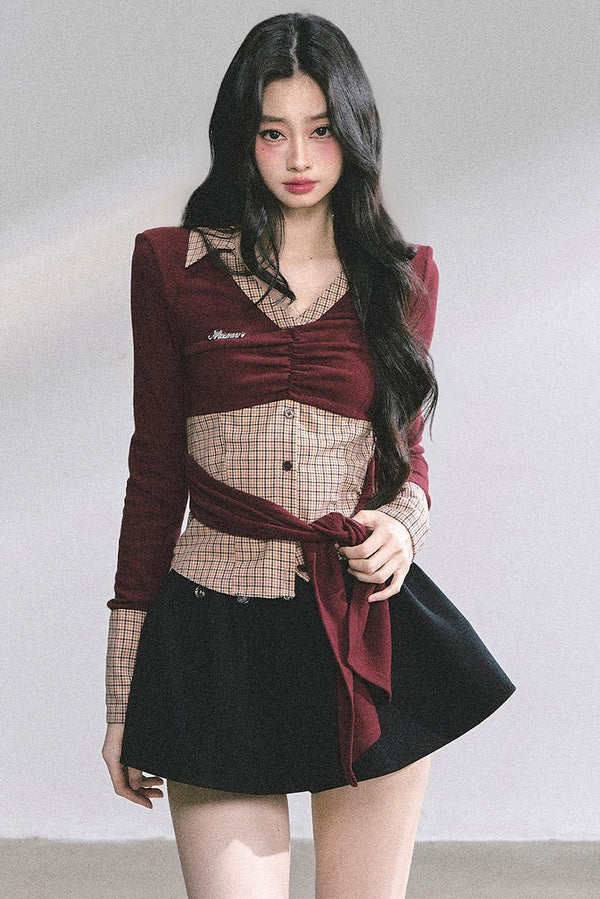 Sweet Strawberry V-Neck Top