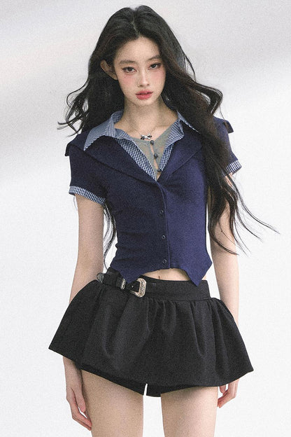 Autumn Nautical Plaid Polo Shirt