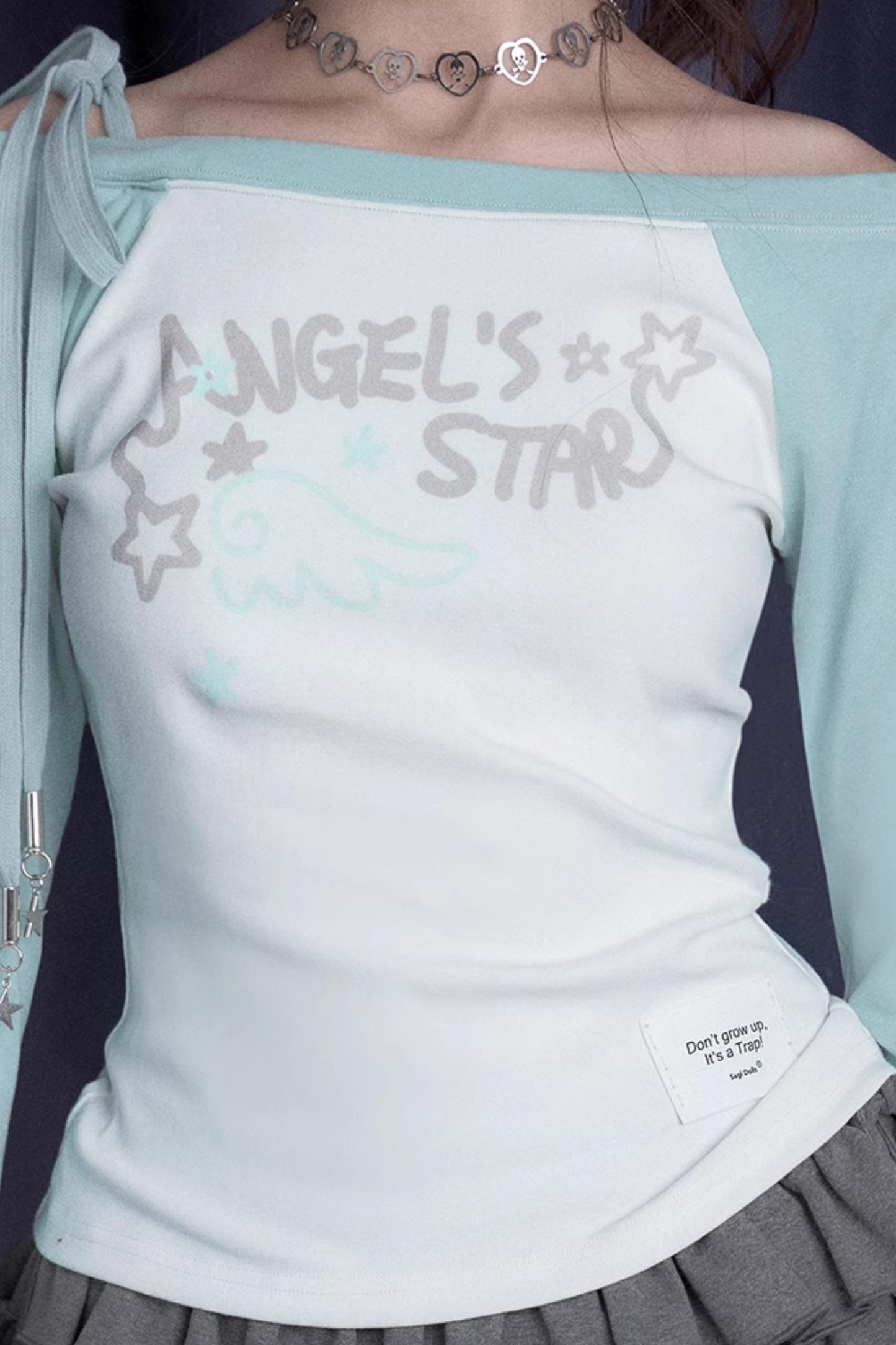 Dew Green Shoulder Band T-Shirt