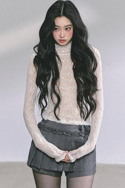 High Neck Lace Top