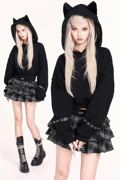 Black Cat Hooded Sweatshirt