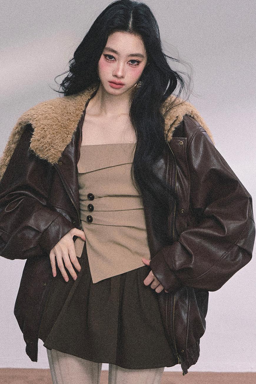 Autumn Puffy Two-Piece Skirt Set-Up