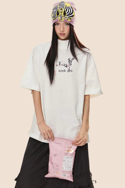 Dalmatian Print Crew Neck T-Shirt