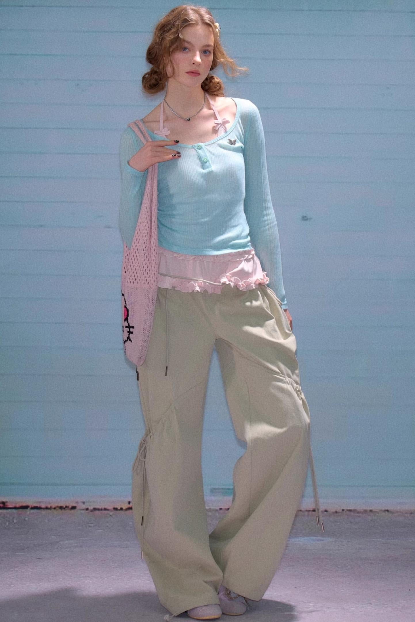 Cropped Knit Halterneck Vest