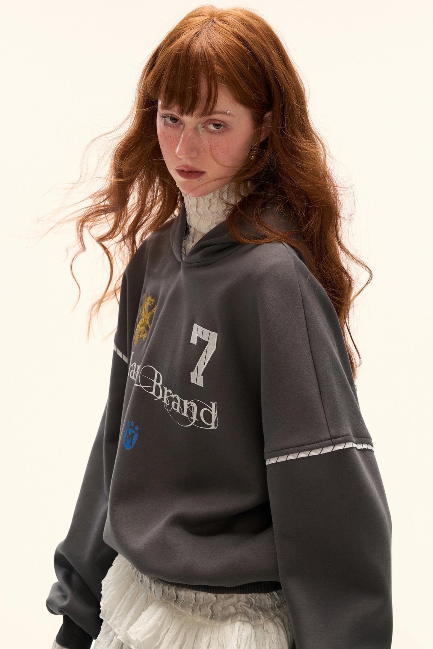 American Patchwork Hooded Sweatshirt