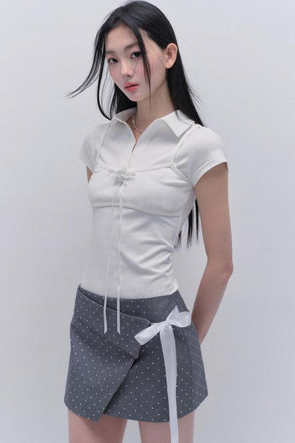 Spicy Polka Dot Bustier Skirt