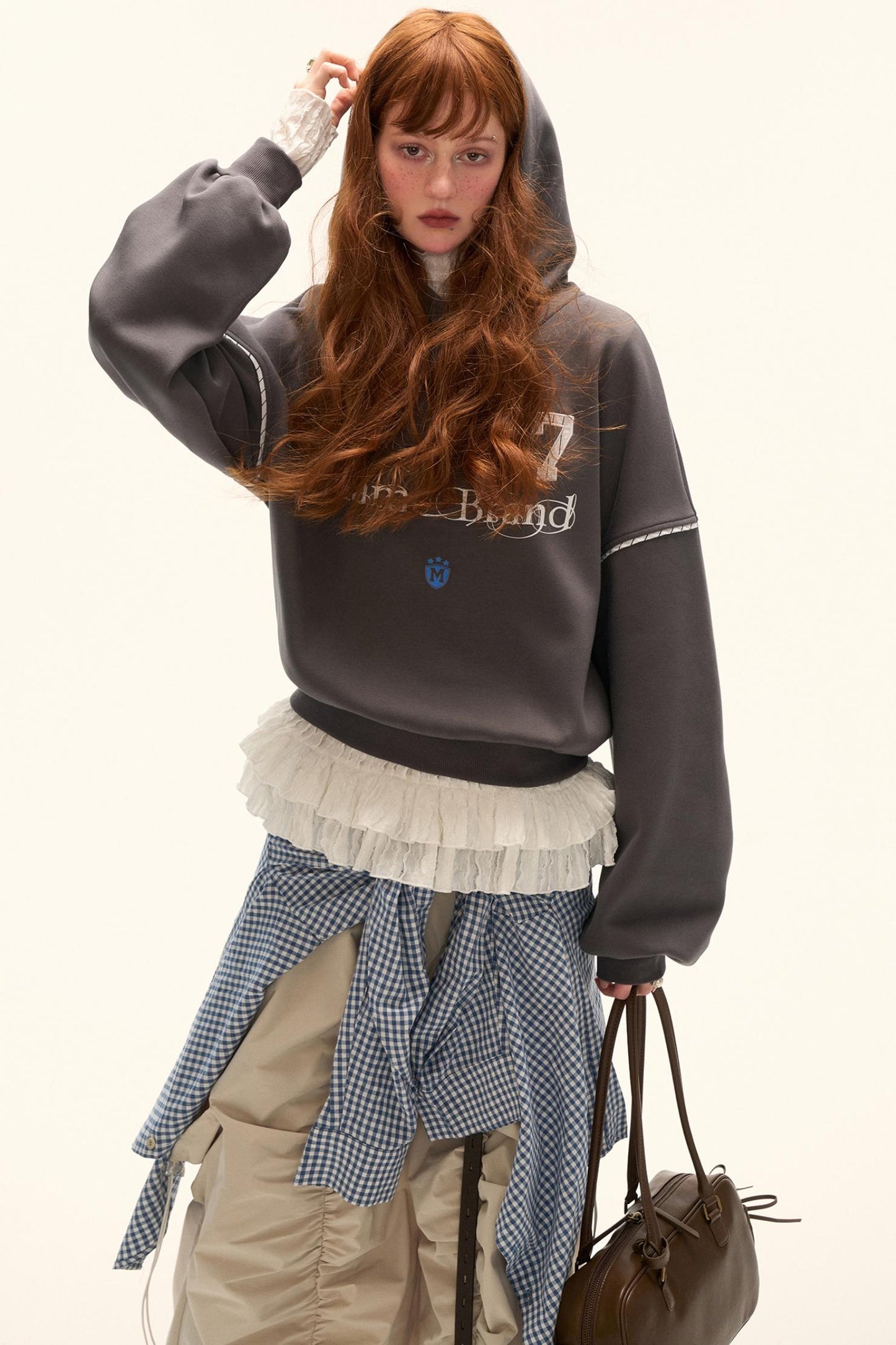 American Patchwork Hooded Sweatshirt